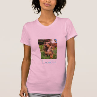 T-shirts Mulheres do retrato do salvamento do Dachshund
