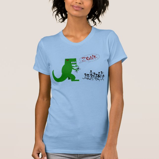 T-shirts Mulheres do zonk de Godzilla (Frente)