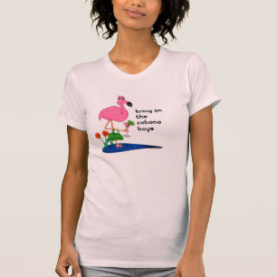 T-shirts Mulheres engraçadas do flamingo superiores