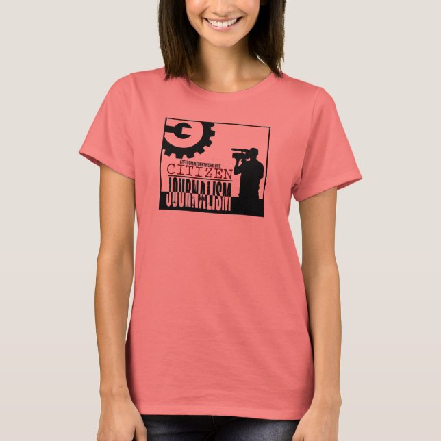 T-shirts Mulheres "Jornalismo Cidadão" Deem Tee (Frente)