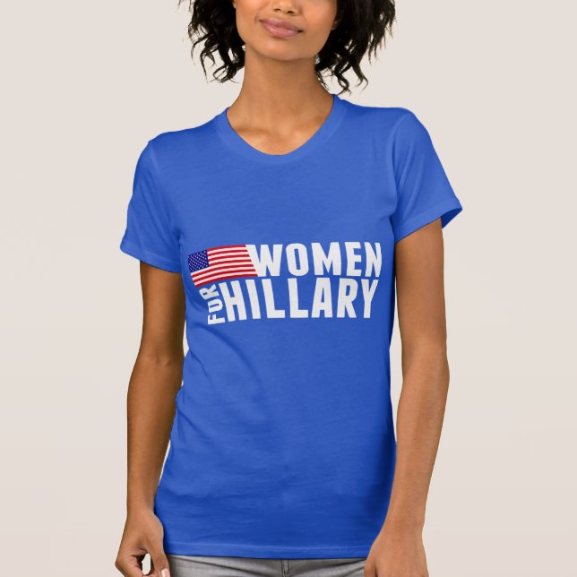 T-shirts Mulheres para Hillary (Frente)
