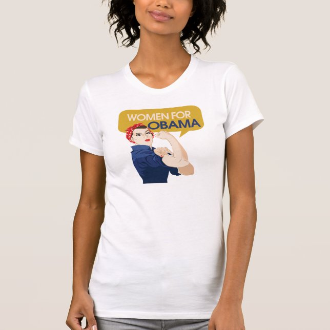 T-shirts Mulheres para Obama Retro (Frente)