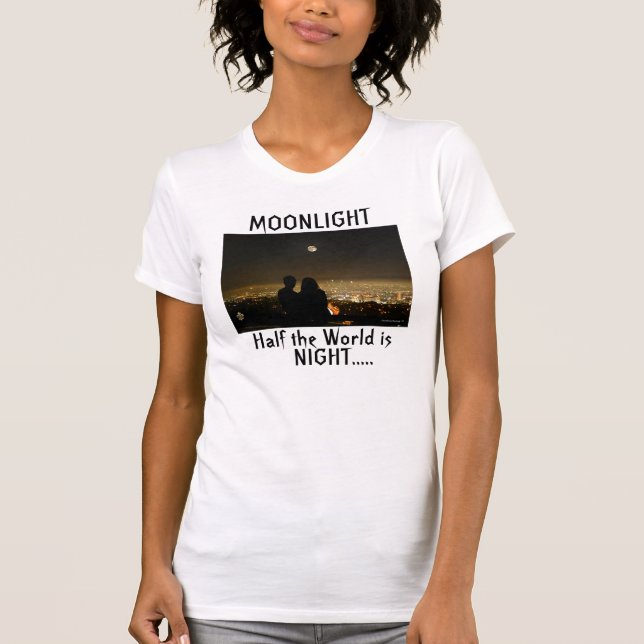 T-shirts Mundo da noite do luar (Frente)