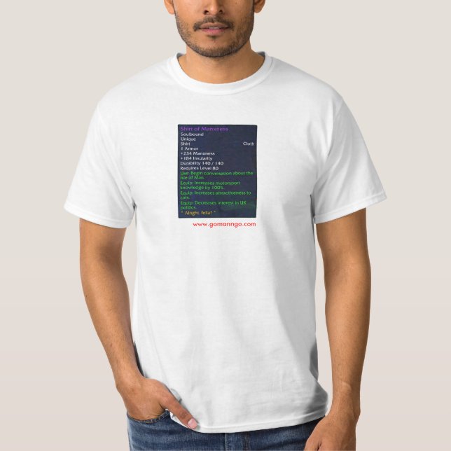T-shirts Mundo de ManxCraft (Frente)
