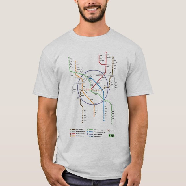 T-shirts Mundo do metro (Frente)
