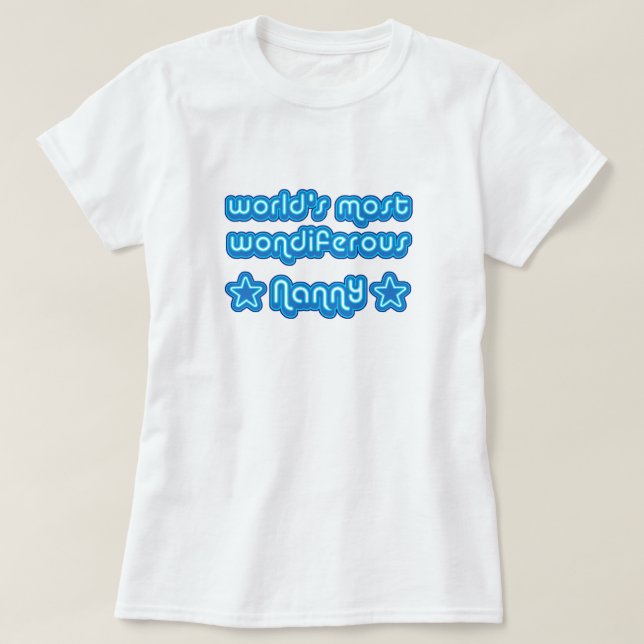 T-shirts Mundos a maioria de baby-sitter de Wondiferous (Frente do Design)