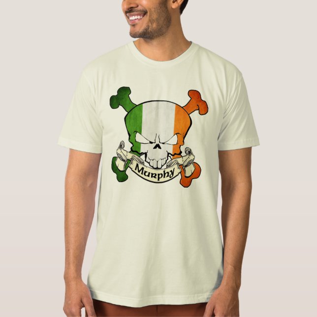 T-shirts Murphy Irish Skull (Frente)