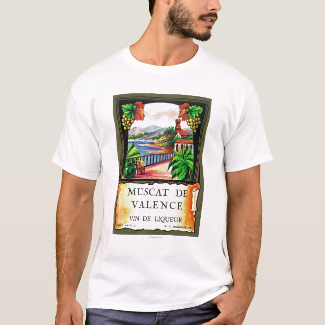 T-shirts Muscat De Valence Vinho LabelEurope (Frente)
