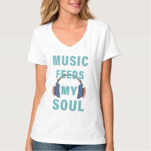 T-Shirts Música alimenta minha alma