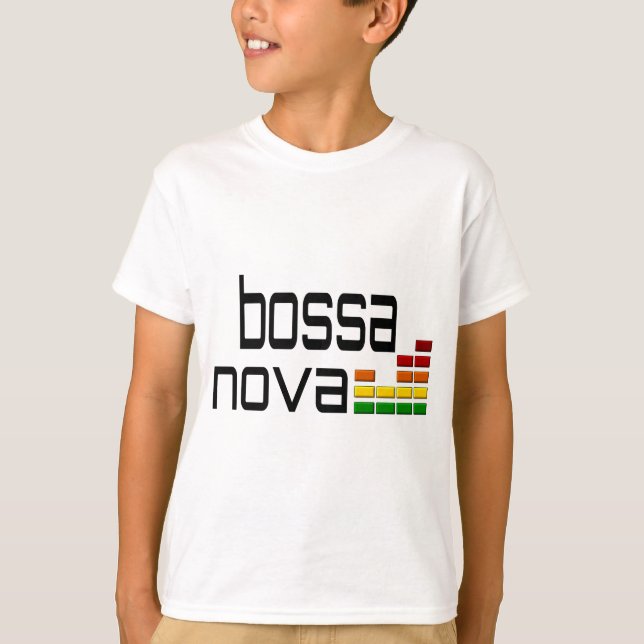 T-shirts Música da nova de Bossa com equalizador (Frente)