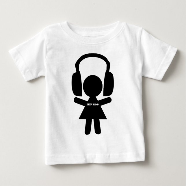 T-shirts Música de Hip Hop, fones de ouvido, amor do (Frente)