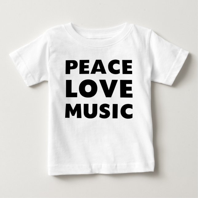 T-shirts Música do amor da paz (Frente)