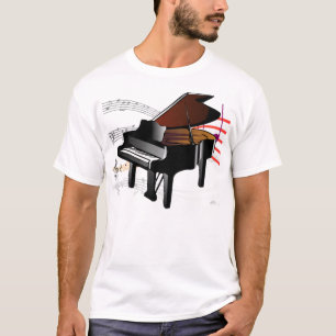 T-shirts Música do piano