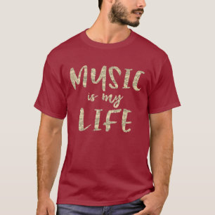 T-shirts Música é minha citação da vida