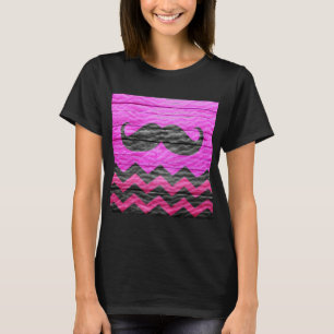 T-shirts Mustache Chevron Modern Wood