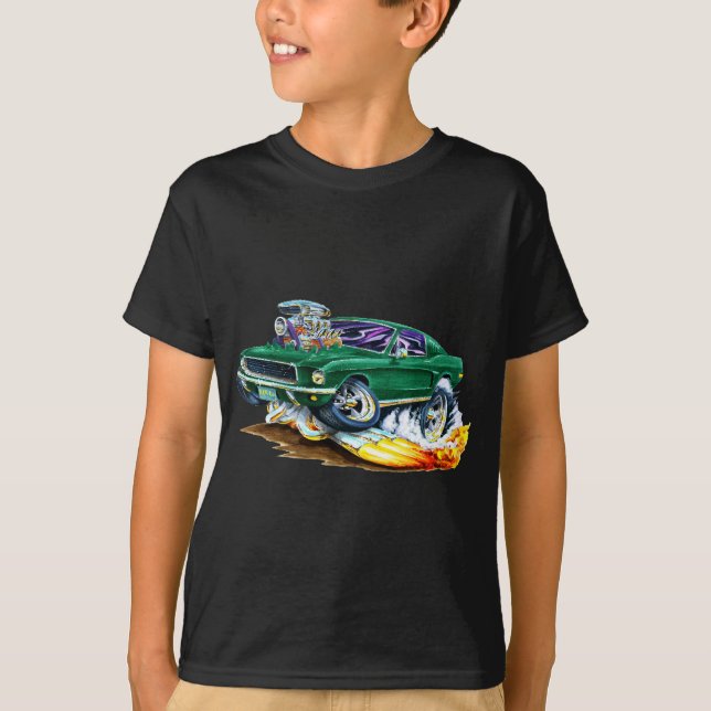 T-shirts Mustang de Bullitt com motor grande (Frente)
