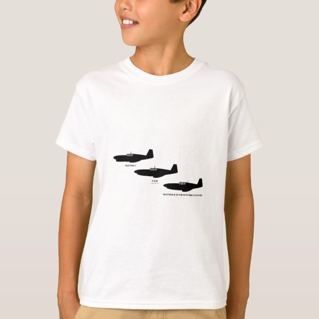 T-shirts Mustang P-51 norte-americano da segunda guerra (Frente)