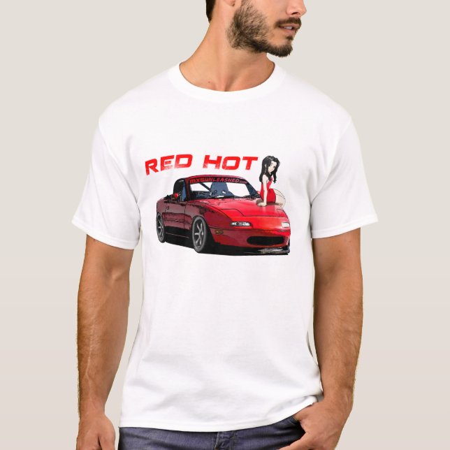 T-shirts MX5 encarnado Miata (Frente)