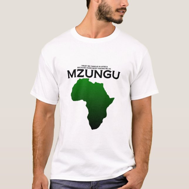 T-shirts mzungu famoso 42 (Frente)