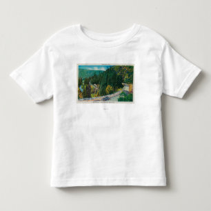 T-shirts Na estrada às árvores grandes de Santa Cruz