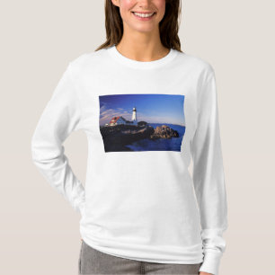 T-shirts NA, EUA, Maine. Farol de Portland Head.