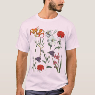 T-SHIRTS NA MODA RETRO FLORAL DESIGN COM MENTIRAS