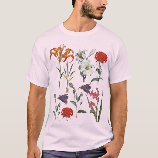 T-SHIRTS NA MODA RETRO FLORAL DESIGN COM MENTIRAS (Frente)