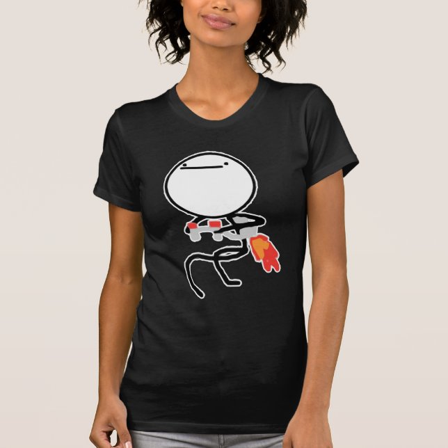 T-shirts Nada fazer aqui Rage cara Meme (Frente)