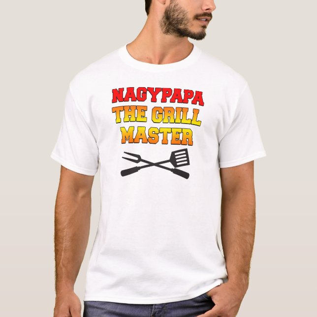 T-shirts Nagypapa O Avô Húngaro Mestre Grill (Frente)
