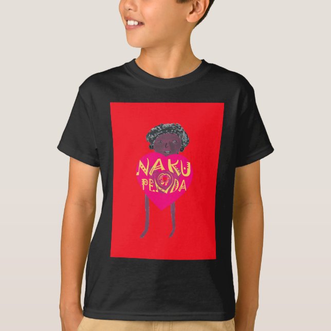 T-shirts Nakupenda Love Art - Swahili Heart Design (Frente)