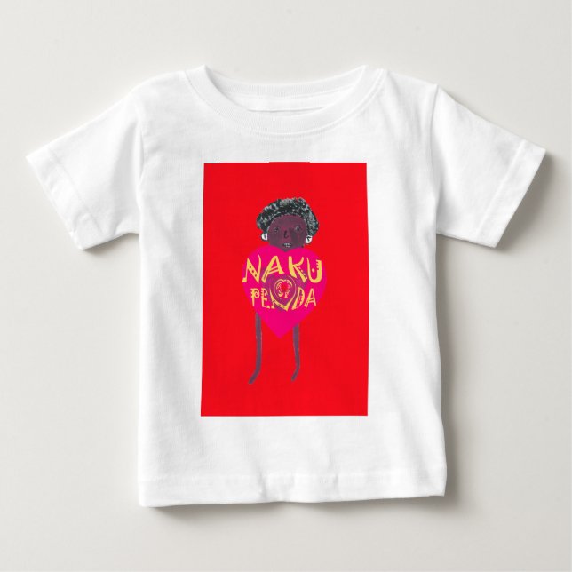 T-shirts Nakupenda Love Art - Swahili Heart Design (Frente)