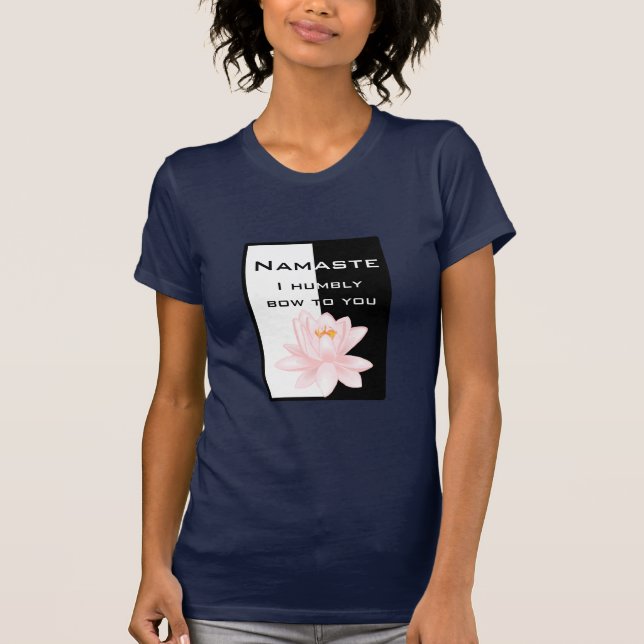 T-shirts Namaste - arco-te humildemente (Frente)