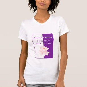 T-shirts Namaste - arco-te humildemente (roxo)
