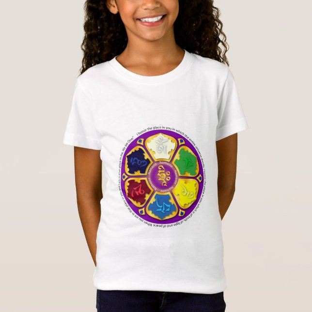 T-shirts Namaste Mandala - roxo (Frente)