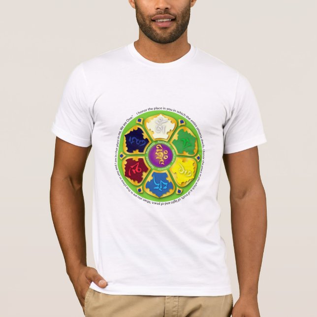 T-shirts Namaste Mandala - verde (Frente)