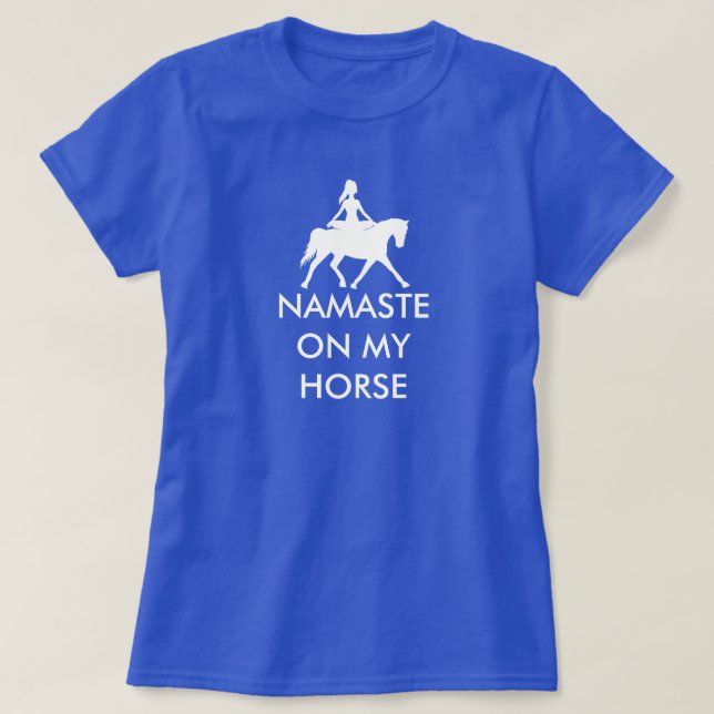 T-SHIRTS NAMASTE NO MEU CAVALO (Frente do Design)