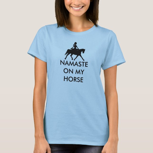 T-SHIRTS NAMASTE NO MEU CAVALO (Frente)