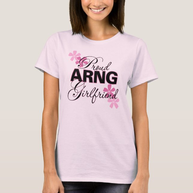 T-shirts Namorada de ARNG orgulhoso (Frente)