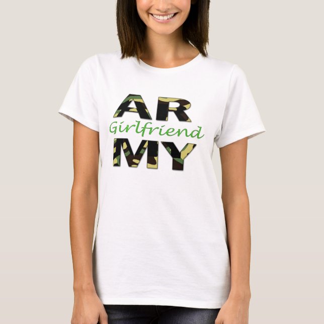 T-shirts Namorada do exército (Frente)
