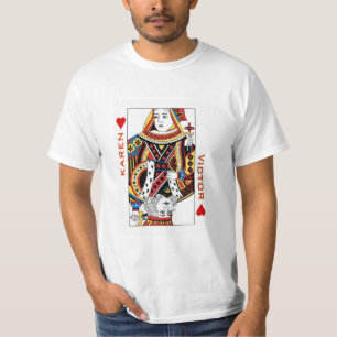 T-shirts Namorado ou Namorada Name em Placas de Reprodução