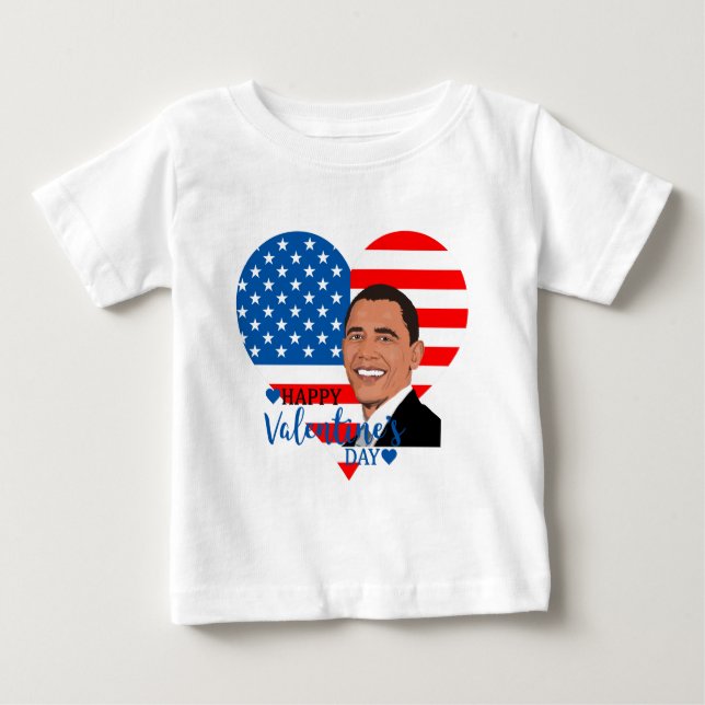 T-shirts namorados de barack obama (Frente)