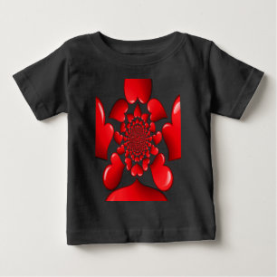 T-shirts Namorados Feliz Corações Vermelhos Grandes