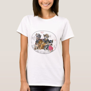 T-shirts Namorados ocidentais do cão australiano do gado n