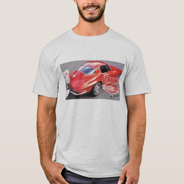 T-shirts Namorados Red Corvette Classic (Frente)