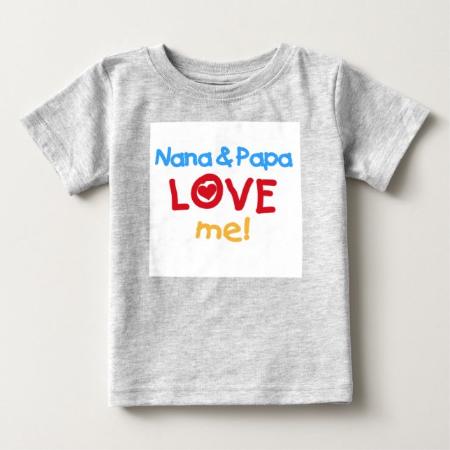 T-shirts Nana e a papá amam-me (Frente)