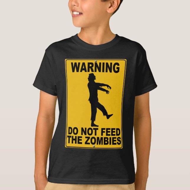 T-shirts Não alimente os zombis (Frente)