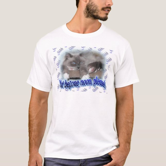 T-shirts Não antes do meio-dia! (Frente)