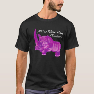 T-shirts NÃO ao comércio do chifre do rinoceronte