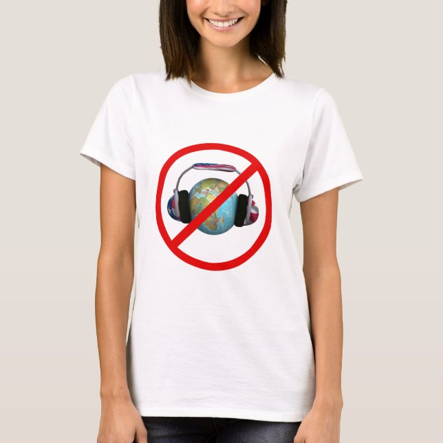 T-shirts Não espionem o mundo (Frente)
