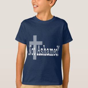 T-shirts Nao humilhado! 1:16 dos romanos (com cruz)